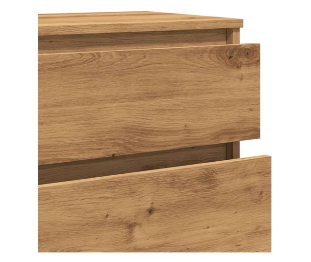 kézműves tölgy színű szerelt fa fiókos szekrény 60 x 36 x 103cm