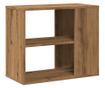 kézműves tölgy színű szerelt fa kisszekrény 60 x 30 x 50 cm