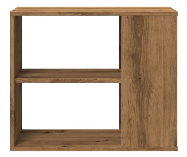 kézműves tölgy színű szerelt fa kisszekrény 60 x 30 x 50 cm