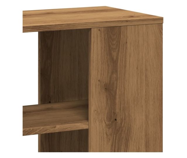 kézműves tölgy színű szerelt fa kisszekrény 60 x 30 x 50 cm