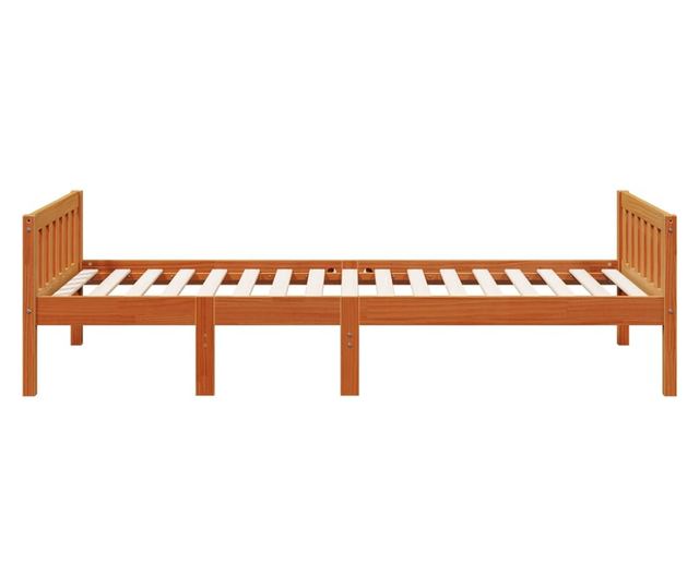 viaszbarna tömör fenyőfa gyerekágy matrac nélkül 75 x 190 cm