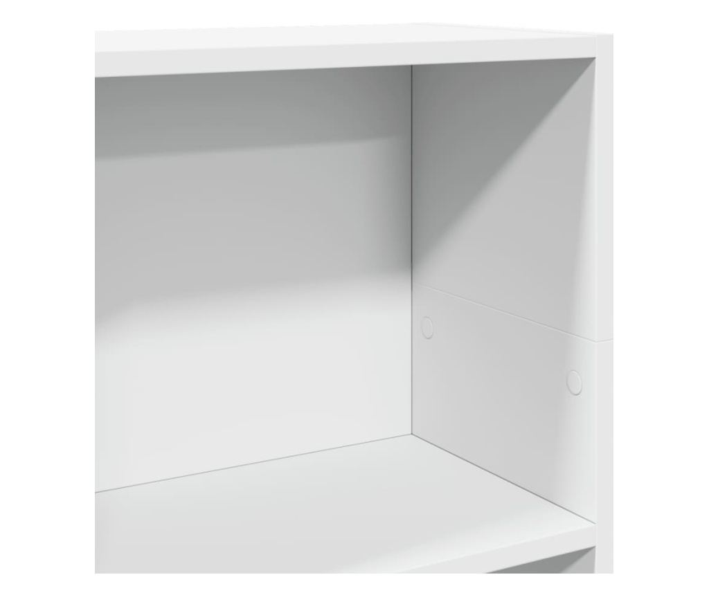 fehér szerelt fa könyvespolc 40 x 24 x 109 cm - 7