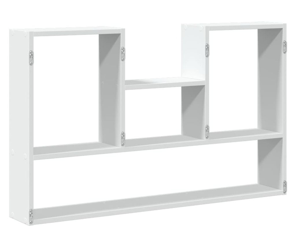 fehér szerelt fa fali polc 99 x 15 x 60 cm - 6