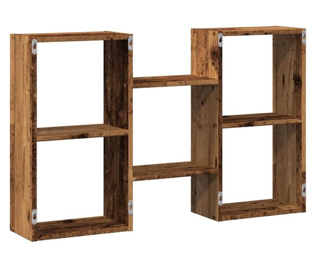 antik fa színű szerelt fa fali polc 96 x 18 x 60 cm