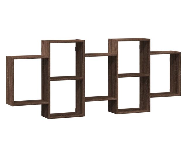 barna tölgy színű szerelt fa fali polc 159 x 18 x 65 cm