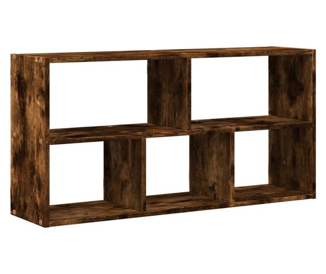 füstös tölgy színű szerelt fa fali polc 100 x 25 x 50 cm