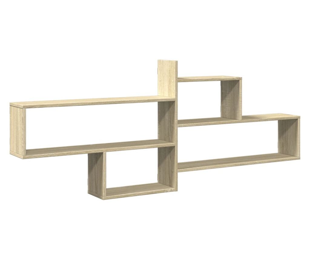 sonoma tölgy színű szerelt fa fali polc 167,5 x 18 x 68 cm - 2