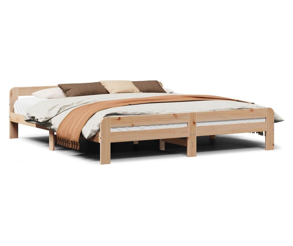 tömör fenyőfa ágy matrac nélkül 180 x 200 cm - 2