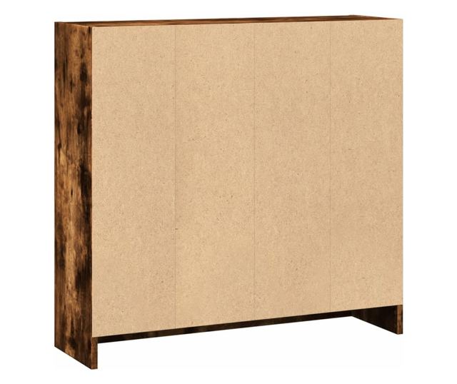 füstös tölgy színű szerelt fa könyvszekrény 80 x 24 x 76 cm