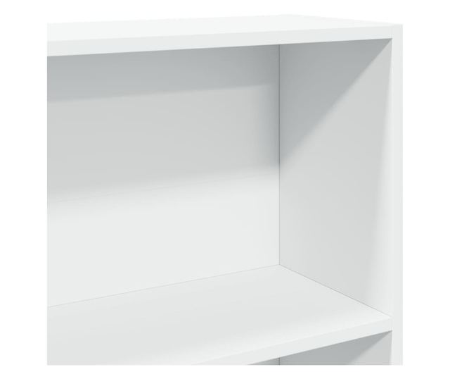 fehér szerelt fa könyvespolc 80 x 24 x 176 cm