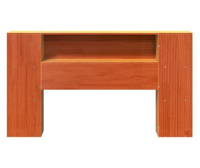 viaszbarna tömör fenyőfa fejtámla tárolóval 150 cm