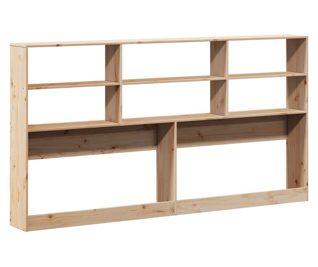 tömör fenyőfa fejtámla tárolóval 200 cm - 6