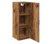 antik fa színű szerelt fa fali szekrény 34,5 x 34 x 90 cm