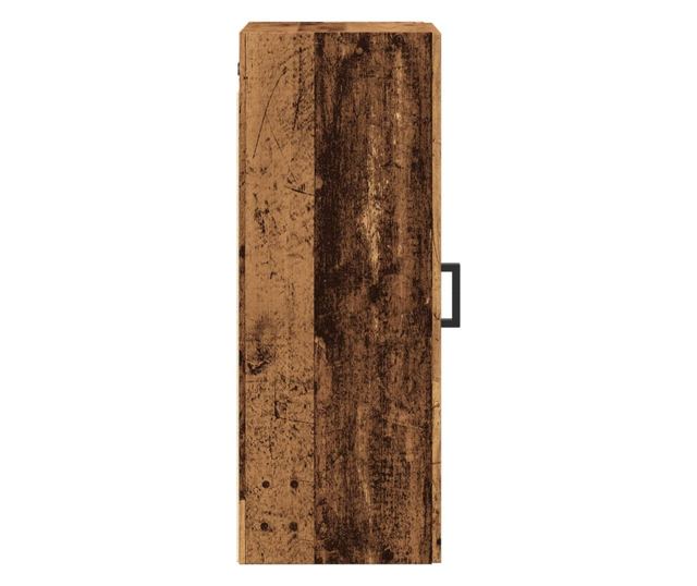 antik fa színű szerelt fa fali szekrény 34,5 x 34 x 90 cm