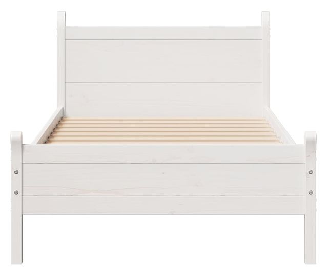 fehér tömör fenyőfa ágy matrac nélkül 90 x 200 cm