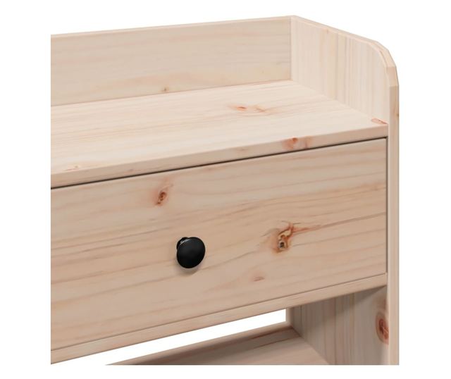 tömör fenyőfa fejtámla tárolóval 75 cm