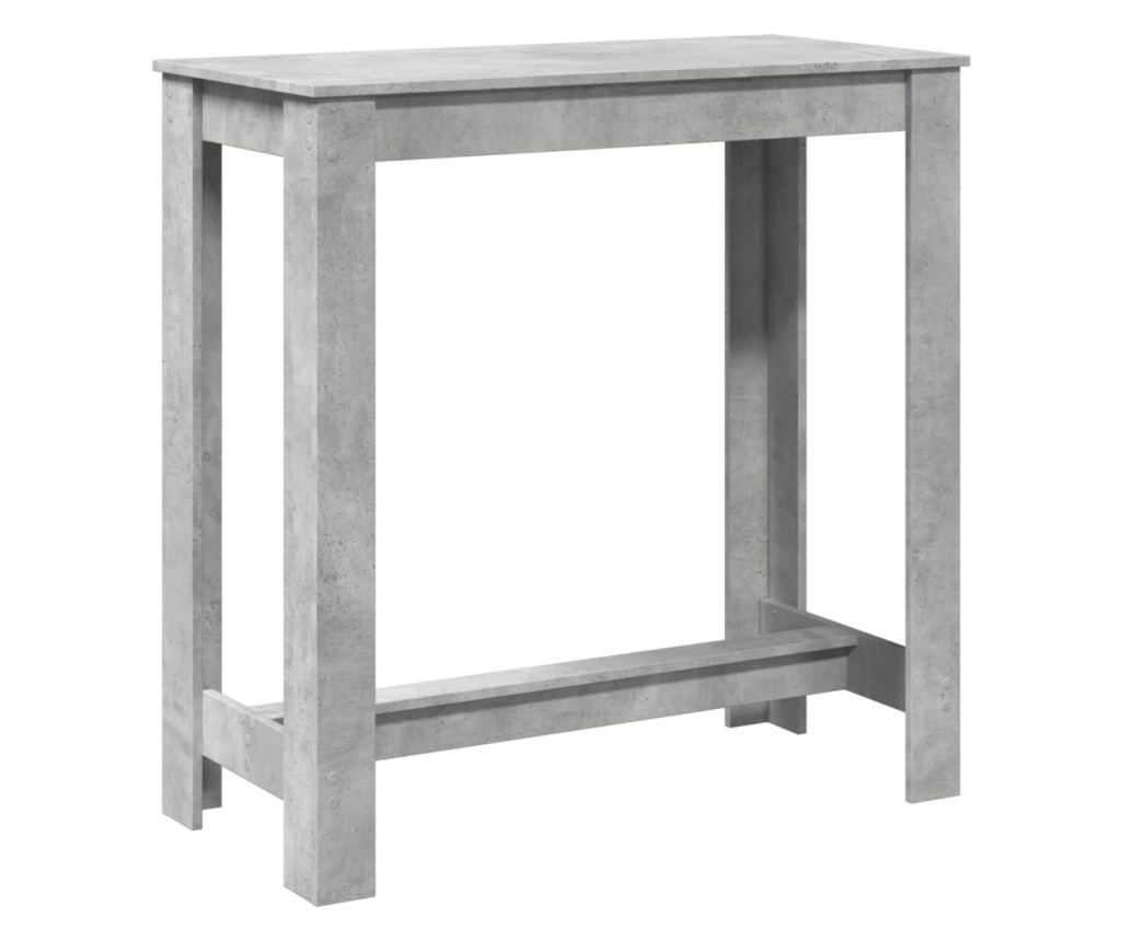 betonszürke szerelt fa bárasztal 102 x 50 x 103,5 cm - 2