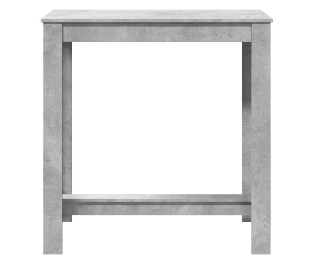 betonszürke szerelt fa bárasztal 102 x 50 x 103,5 cm - 4