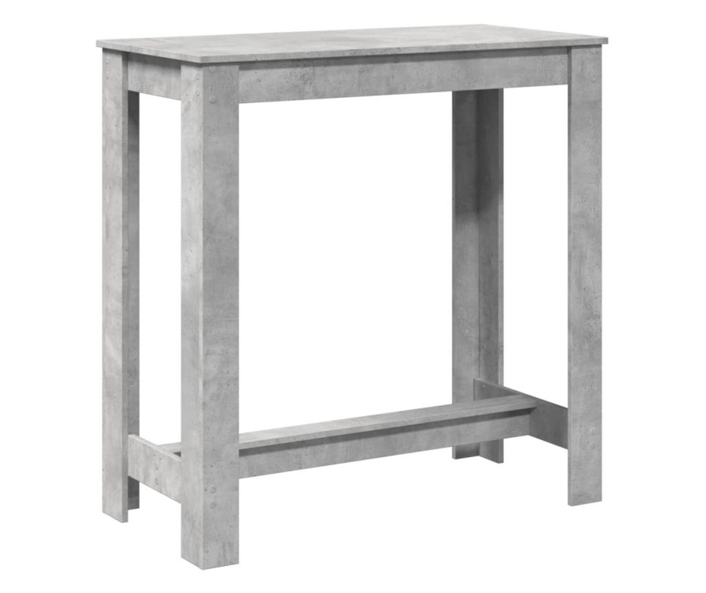 betonszürke szerelt fa bárasztal 102 x 50 x 103,5 cm - 6