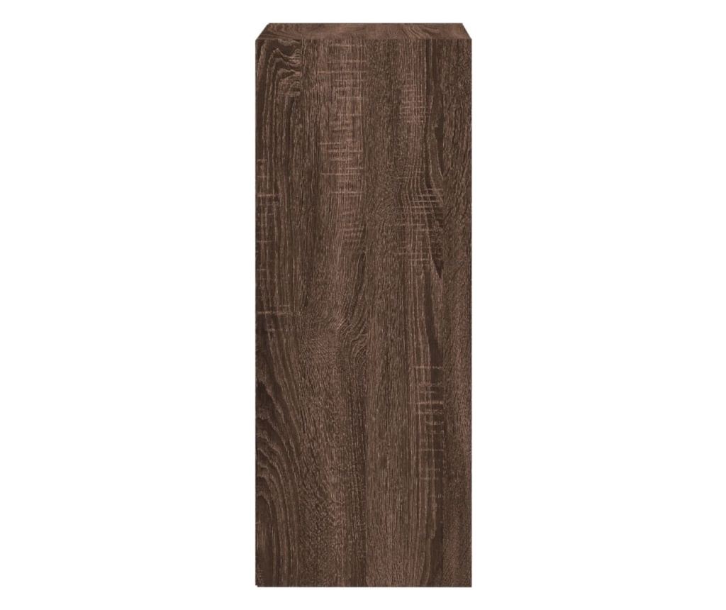 barna tölgy színű szerelt fa könyvszekrény 40 x 30 x 77 cm - 5