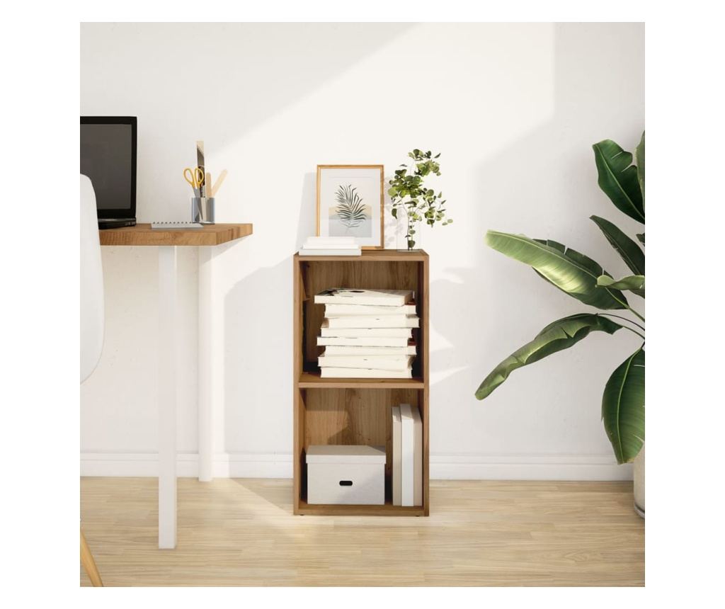 kézműves tölgy szerelt fa könyvespolc 40 x 30 x 77 cm - 3