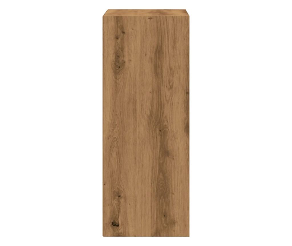 kézműves tölgy szerelt fa könyvespolc 40 x 30 x 77 cm - 5