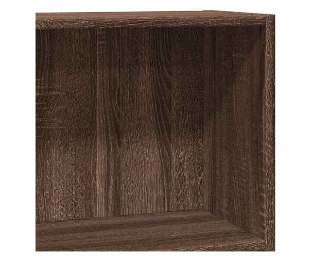 barna tölgy színű szerelt fa könyvespolc 80 x 30 x 77 cm