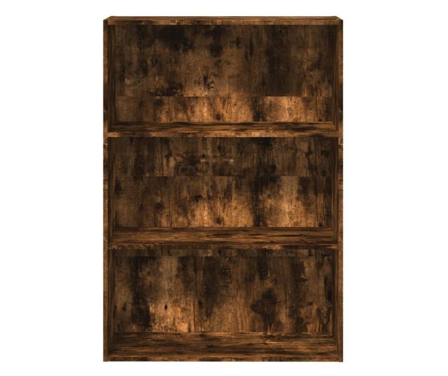 füstös tölgy színű szerelt fa könyvespolc 80 x 30 x 114 cm