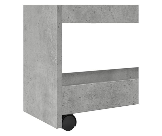 4 szintes betonszürke szerelt fa keskeny tárolókocsi