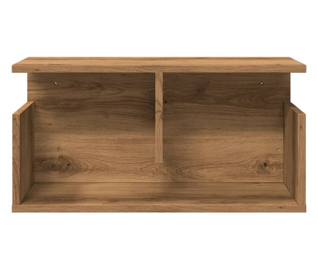 kézműves tölgy színű szerelt fa faliszekrény 60 x 20 x 30 cm