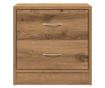 kézműves tölgy színű szerelt fa éjjeliszekrény 40 x 30 x 40 cm