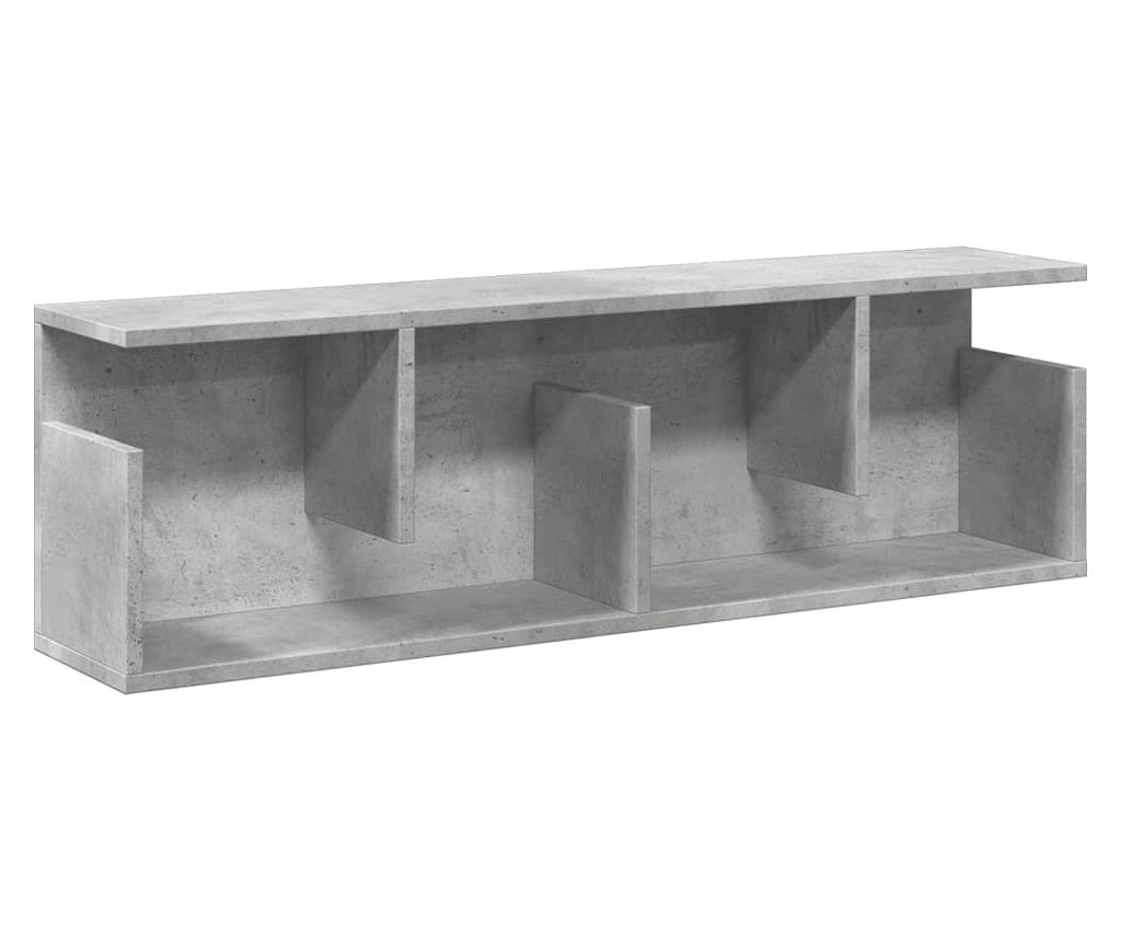 betonszürke szerelt fa faliszekrény 100 x 20 x 30 cm - 2