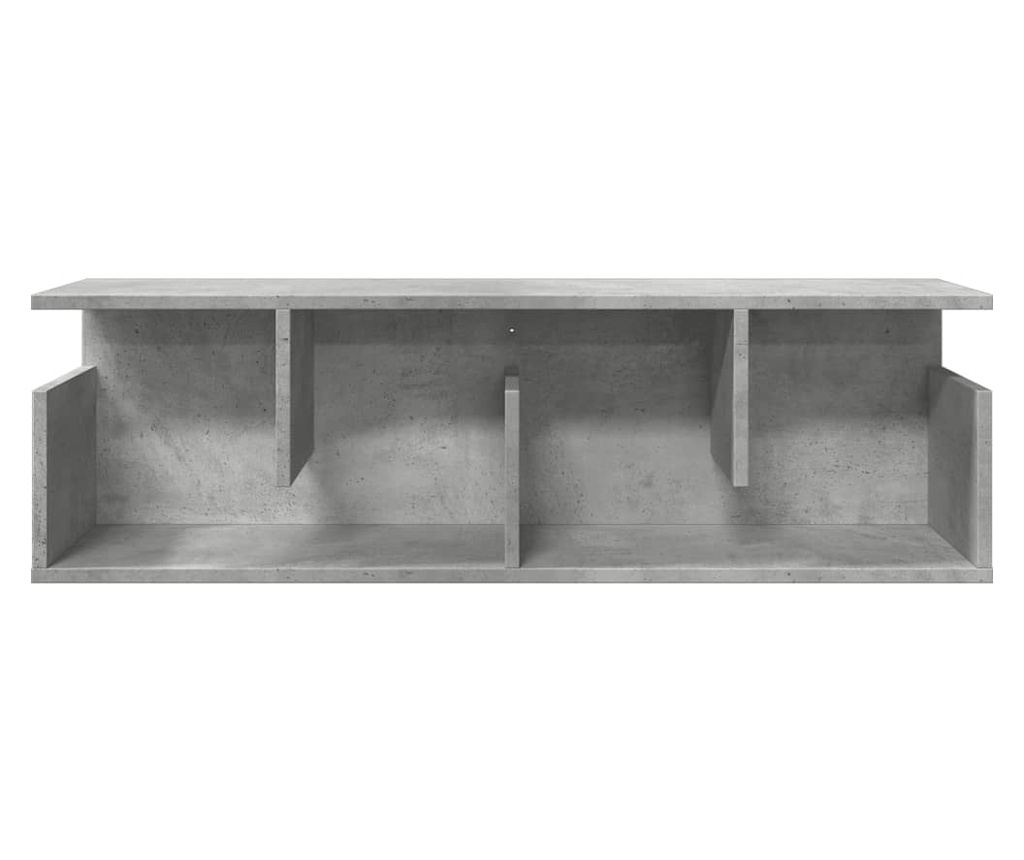 betonszürke szerelt fa faliszekrény 100 x 20 x 30 cm - 4