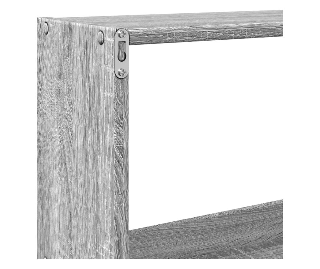 szürke sonoma színű szerelt fa faliszekrény 158 x 18 x 53 cm - 8