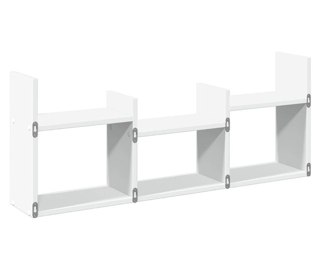 fehér szerelt fa faliszekrény 100 x 18 x 40 cm