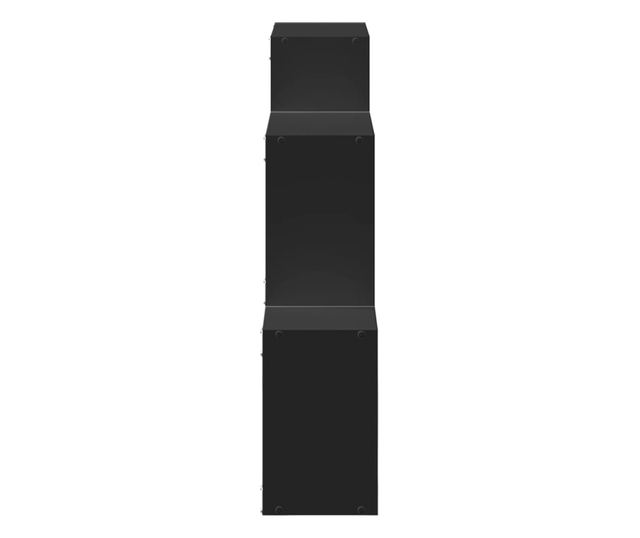 fekete szerelt fa faliszekrény 78 x 18 x 71 cm