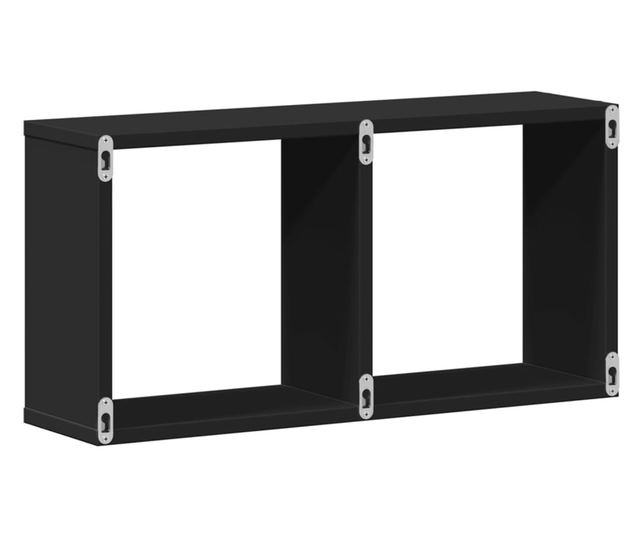 fekete szerelt fa faliszekrény 60 x 16 x 30 cm