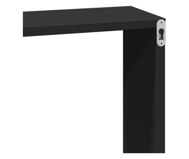 fekete szerelt fa faliszekrény 60 x 16 x 30 cm