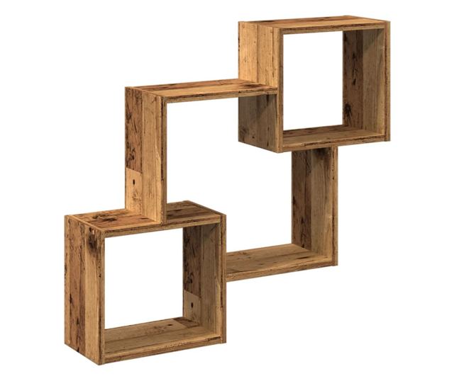 antik fa színű szerelt fa faliszekrény 78 x 18 x 71 cm