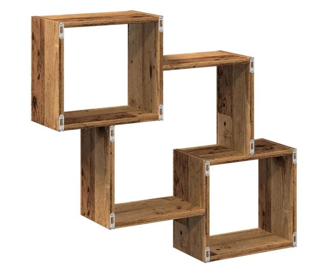 antik fa színű szerelt fa faliszekrény 78 x 18 x 71 cm