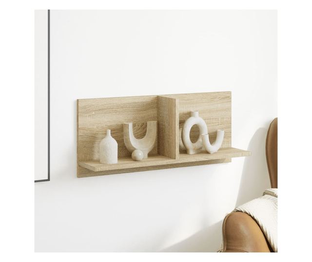 sonoma tölgy színű szerelt fa faliszekrény 70 x 16,5 x 30 cm