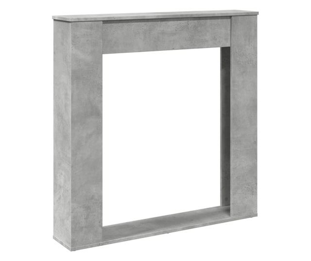 betonszürke szerelt fa kandallóburkolat 100 x 20 x 100 cm