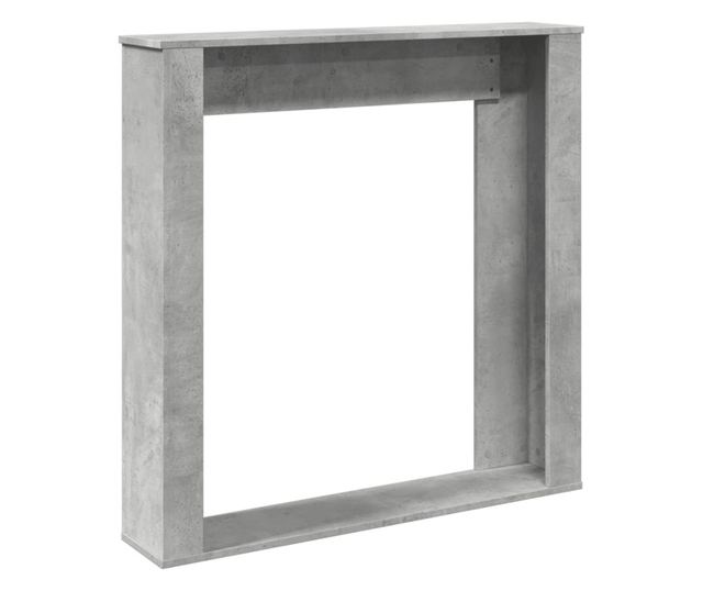 betonszürke szerelt fa kandallóburkolat 100 x 20 x 100 cm