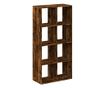 füstös tölgy szerelt fa elválasztó könyvespolc 69,5x29x137,5 cm