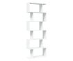 6 szintes fehér szerelt fa elválasztó könyvespolc 70x24x193 cm