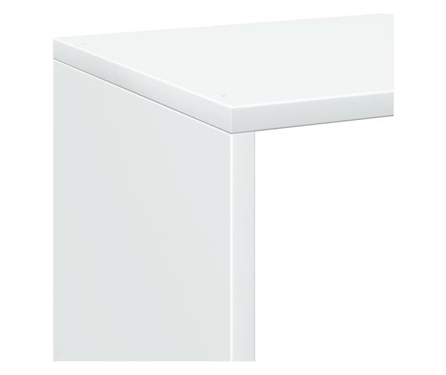 fehér szerelt fa térelválasztó könyvespolc 69,5x29x103,5 cm