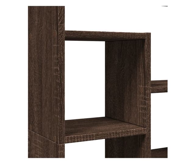 barna tölgy színű szerelt fa könyvespolc 72 x 20 x 120 cm