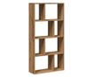 kézműves tölgy színű szerelt fa könyvespolc 60 x 20 x 120 cm