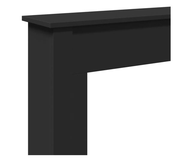 fekete szerelt fa kandallóburkolat 75 x 20 x 87,5 cm