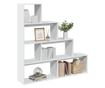 4 szintes fehér fa elválasztó könyvespolc 143,5 x 29 x 143,5 cm